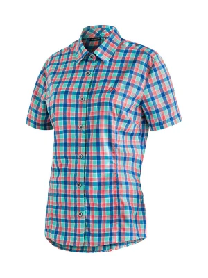 Maier Sports Koszula funkcyjna "Philina" w kolorze niebiesko-turkusowo-czerwonym rozmiar: 40