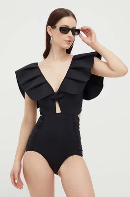 MAIO Paris jednoczęściowy strój kąpielowy kolor czarny miękka miseczka