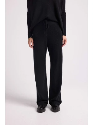 Maison Héritage Cashmere Kaszmirowe spodnie w kolorze czarnym rozmiar: M