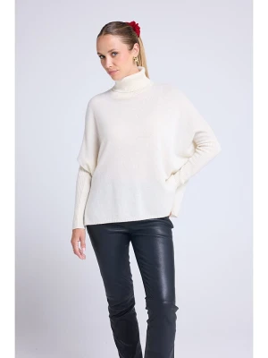 Maison Héritage Cashmere Kaszmirowy golf w kolorze białym rozmiar: L/XL