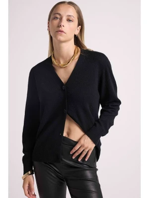 Maison Héritage Cashmere Kaszmirowy kardigan w kolorze czarnym rozmiar: L