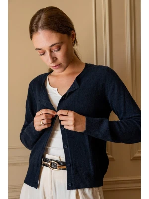Maison Héritage Cashmere Kaszmirowy kardigan w kolorze granatowym rozmiar: M
