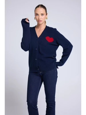 Maison Héritage Cashmere Kaszmirowy kardigan w kolorze granatowym rozmiar: M