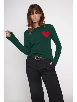 Maison Héritage Cashmere Kaszmirowy sweter w kolorze ciemnozielonym rozmiar: S