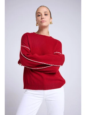 Maison Héritage Cashmere Kaszmirowy sweter w kolorze czerwonym rozmiar: L/XL