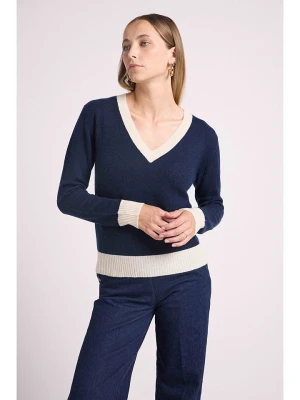 Maison Héritage Cashmere Kaszmirowy sweter w kolorze granatowym rozmiar: XL