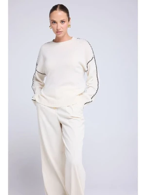 Maison Héritage Cashmere Kaszmirowy sweter w kolorze kremowym rozmiar: S/M