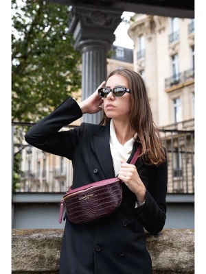 maison héritage PARIS Skórzana saszetka "Kimi Croco" w kolorze bordowym - 28 x 15 x 5 cm rozmiar: onesize