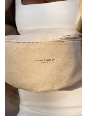 maison héritage PARIS Skórzana saszetka "Rachel" w kolorze beżowym - 34 x 17 cm rozmiar: onesize