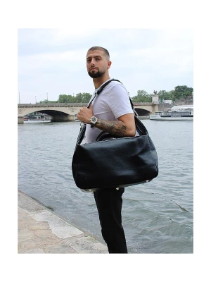 maison héritage PARIS Skórzana torba podróżna "Jax" w kolorze czarnym - 60 x 34 x 14 cm rozmiar: onesize