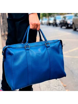 maison héritage PARIS Skórzana torba podróżna "Lony" w kolorze granatowym - 41 x 28 x 13 cm rozmiar: onesize