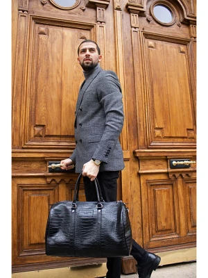 maison héritage PARIS Skórzana torba podróżna "Nino" w kolorze czarnym - 46 x 29 x 15 cm rozmiar: onesize
