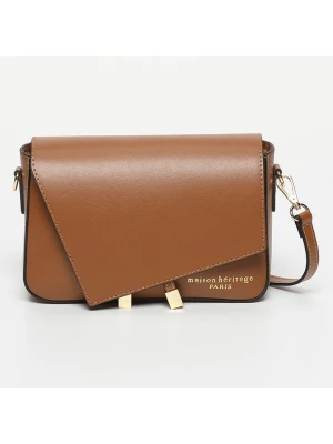 maison héritage PARIS Skórzana torebka "Aela Box" w kolorze jasnobrązowym - 22 x 15 x 7 cm rozmiar: onesize