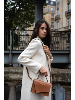 maison héritage PARIS Skórzana torebka "Diamant" w kolorze jasnobrązowym - 20 x 14 x 6 cm rozmiar: onesize