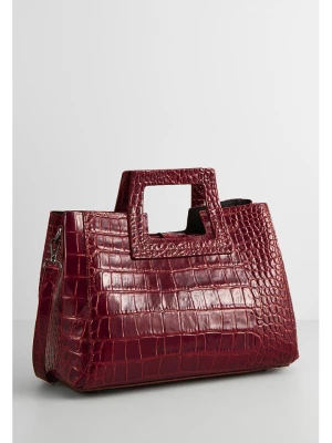 maison héritage PARIS Skórzana torebka "Jane Croco" w kolorze bordowym - 34 x 26 x 11 cm rozmiar: onesize