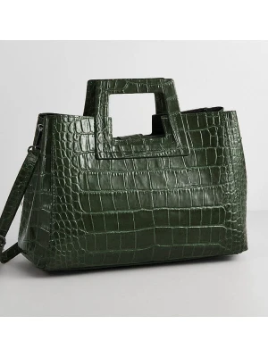 maison héritage PARIS Skórzana torebka "Jane" w kolorze ciemnozielonym - 34 x 26 x 11 cm rozmiar: onesize
