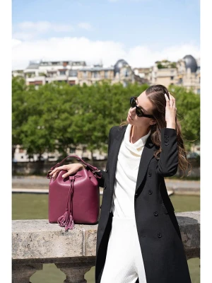 maison héritage PARIS Skórzana torebka "Jila" w kolorze bordowym - 26 x 29 x 13 cm rozmiar: onesize