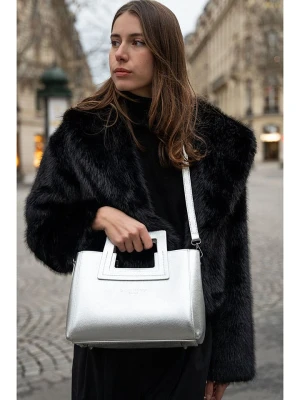 maison héritage PARIS Skórzana torebka "Jini" w kolorze srebrnym - 30 x 22 x 10 cm rozmiar: onesize