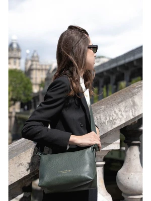 maison héritage PARIS Skórzana torebka "July" w kolorze ciemnozielonym - 33 x 20 x 13 cm rozmiar: onesize