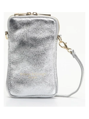 maison héritage PARIS Skórzana torebka "Laila" w kolorze srebrnym - 11 x 18 cm rozmiar: onesize