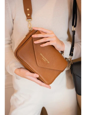 maison héritage PARIS Skórzana torebka "Mariam" w kolorze jasnobrązowym - 22 x 16 x 6 cm rozmiar: onesize