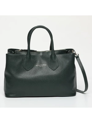 maison héritage PARIS Skórzana torebka "Milia" w kolorze ciemnozielonym - 40 x 22,5 x 16 cm rozmiar: onesize