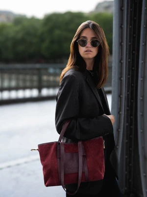 maison héritage PARIS Skórzana torebka "Mini Malta" w kolorze bordowym - 38 x 24 x 9 cm rozmiar: onesize