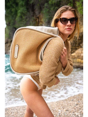 maison héritage PARIS Skórzana torebka "Naples" w kolorze beżowym - 45 x 35 x 15 cm rozmiar: onesize