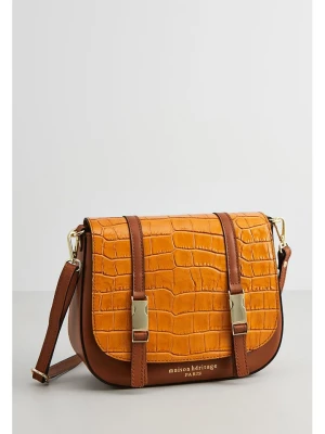 maison héritage PARIS Skórzana torebka "Tex Croco" w kolorze jasnobrązowym - 25 x 19 x 9 cm rozmiar: onesize