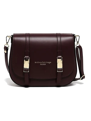 maison héritage PARIS Skórzana torebka "Tex" w kolorze bordowym - 25 x 19 x 9 cm rozmiar: onesize