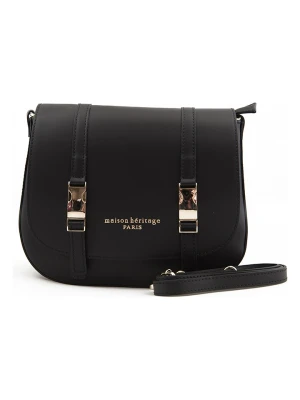 maison héritage PARIS Skórzana torebka "Tex" w kolorze czarnym - 25 x 19 x 9 cm rozmiar: onesize