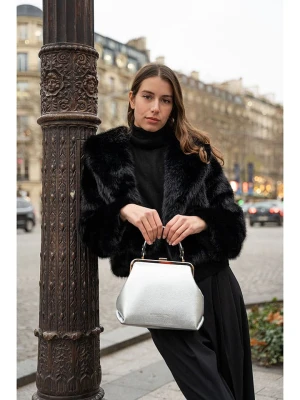 maison héritage PARIS Skórzana torebka "Usse" w kolorze srebrnym - 30 x 20 x 10 cm rozmiar: onesize