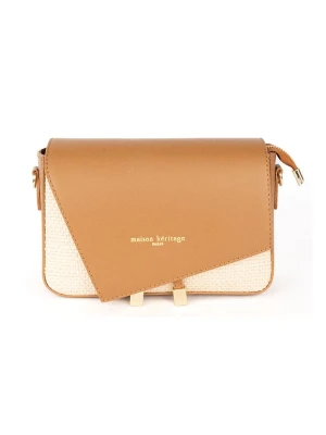 maison héritage PARIS Skórzana torebka w kolorze jasnobrązowo-kremowym - 22 x 15 x 7 cm rozmiar: onesize