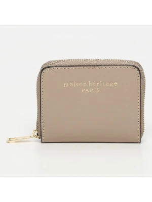 maison héritage PARIS Skórzany portfel "Mini Moni Box" w kolorze beżowym - 11 x 9,5 cm rozmiar: onesize