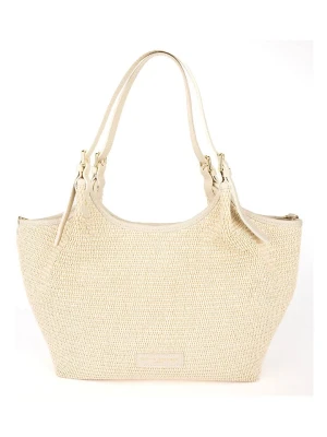 maison héritage PARIS Skórzany shopper bag "Ceto" w kolorze beżowym - 48 x 30 x 10 cm rozmiar: onesize
