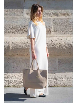 maison héritage PARIS Skórzany shopper bag "Diccia" w kolorze szarobrązowym - 40 x 30 x 11 cm rozmiar: onesize