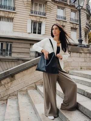 maison héritage PARIS Skórzany shopper bag "Ori" w kolorze czarnym - 45 x 35 cm rozmiar: onesize