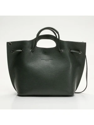 maison héritage PARIS Skórzany shopper bag "Prun" w kolorze ciemnozielonym - 41 x 26 x 16 cm rozmiar: onesize