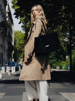 maison héritage PARIS Skórzany shopper bag "Rise" w kolorze czarnym - 52 x 31 cm rozmiar: onesize