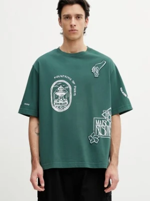 Maison Kitsuné Art Nouveau Stamps t-shirt oversize bawełniany męski