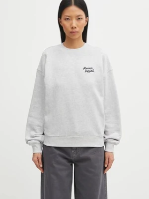 Maison Kitsuné bluza bawełniana damska kolor szary melanżowa MW00314KM0321
