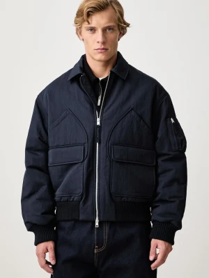 Maison Kitsuné Bomber kurtka z bawełną męska