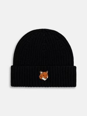 Maison Kitsuné czapka bawełniana Fox Head kolor czarny PM06111KT1140
