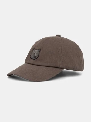 Maison Kitsuné czapka z daszkiem bawełniana Fox Head