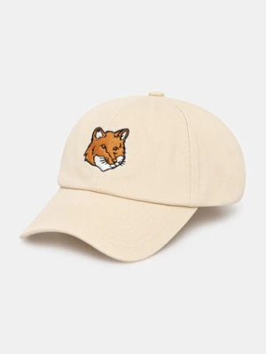 Maison Kitsuné czapka z daszkiem bawełniana Fox Head