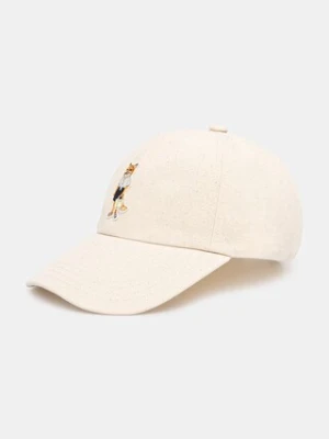 Maison Kitsuné Dressed Fox czapka z daszkiem bawełniana