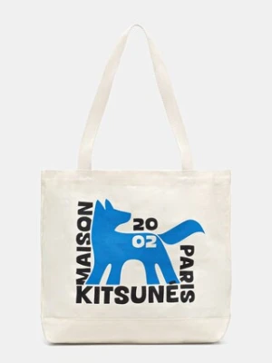Maison Kitsuné Gallery Fox torebka shopper damska bawełniana