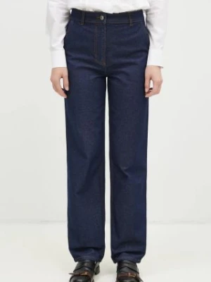 Maison Kitsuné jeansy Straight Denim damskie high waist NW01113WW0081