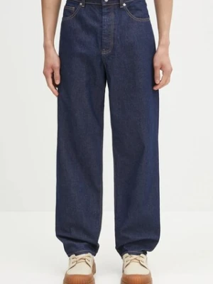 Maison Kitsuné jeansy Straight Denim męskie OM01118WW0081