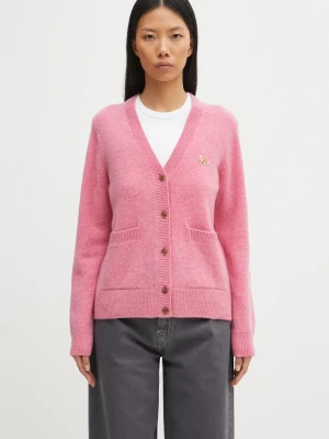 Maison Kitsuné kardigan wełniany Baby Fox Lambswool Boxy